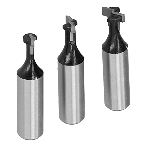 Keenso Scharfe Schlüsselloch -Router -Bit für eine Effiziente Perforation, Geeignet für Verschiedene Materialien, Kohlenstoffstahl, 1/2 Zoll Schaft, 3 X Schlüssellochrouter Bit für Holzbearbeitung von Keenso