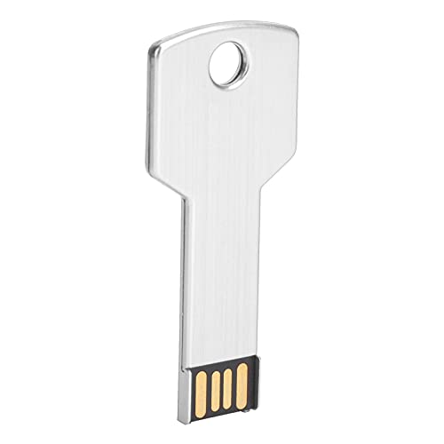 Keenso Schlüsselform USB -Flash -Laufwerk Silber Dauerspeicherdic für Computer Verwenden mit Schnellem Speichergetriebe, Perfektes für Familie und Freunde, Aluminiumlegierungsmaterial (16GB) von Keenso