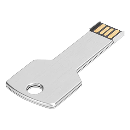 Keenso Schlüsselform USB -Flash -Laufwerk Silber Dauerspeicherdic für Computer Verwenden mit Schnellem Speichergetriebe, Perfektes für Familie und Freunde, Aluminiumlegierungsmaterial (64GB) von Keenso