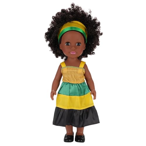 Keenso Schwarze Babypuppe, 14 -Zoll Afrikanische Schwarze Puppe Wiedergeborene Realistische Babypuppe für Im Alter von 3+ von Keenso