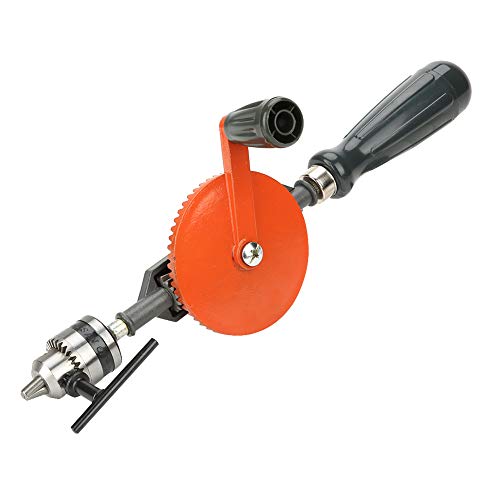 Keenso Stahlhandkurbelbohrer, Verstellbares Spitzholzwerkzeug für Weiche Dünne Metallplastikglasfaserplatten (1/4 Zoll) von Keenso