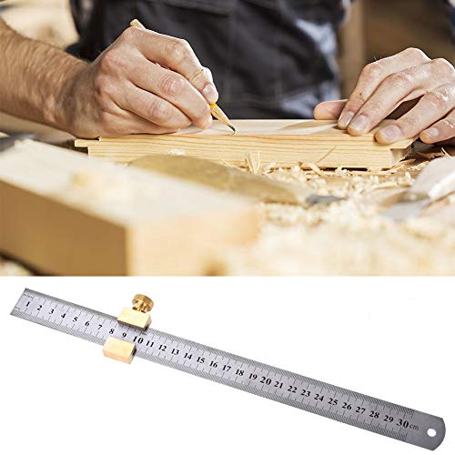 Keenso Stahllineer Holzbearbeitung Markierer Messwerkzeug mit Messingblock, Hoher Effizienz und Haltbarkeit für Holzbearbeitungsprojekte Keenso Stahllineer Holzbearbeitung Markierer Messwerkzeug mit Messingblock, Hoher Effizienz und Haltbarkeit für Holzbearbeitungsprojekte von Keenso