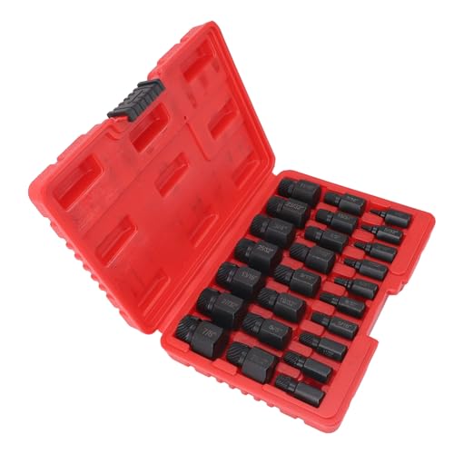 Keenso Zerbrochener Schraubenextraktor 25 -Stück -Sechser Shank Schaft Remover Werkzeug Zur Pipeline Verarbeitung (BLACK) von Keenso