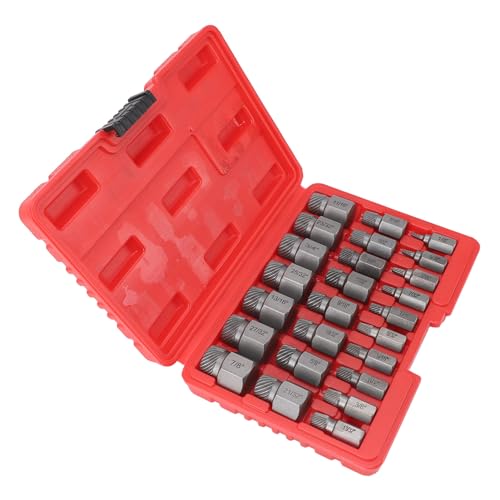 Keenso Zerbrochener Schraubenextraktor 25 -Stück -Sechser Shank Schaft Remover Werkzeug Zur Pipeline Verarbeitung (Originalfarbe) von Keenso