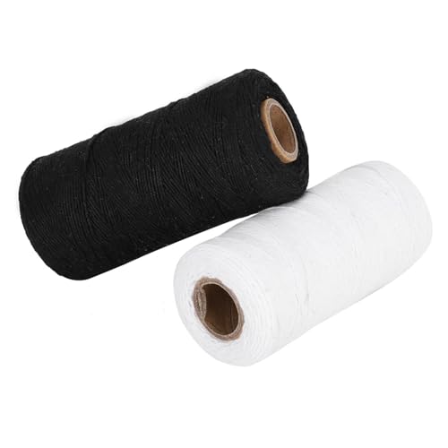 Langlebig 8/4 -Fadenwebelwebe Baumwoll -Stickmaschine Faden für Teppich Decken Bänder 2pcs Blackwhite Langlebig 8/4 -Fadenwebelwebe Baumwoll -Stickmaschine Faden für Teppich Decken Bänder 2pcs Blackwhite von Keenso