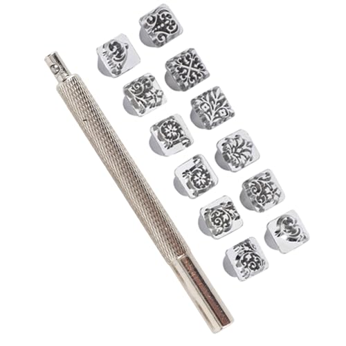 Lederstamper Starker Zinklegierung Tang Dynastie Stempelstempel -Punch -Werkzeug für Handwerksliebhaber, 12 propcs Kit für Lederhandwerksdruck, Gemüse Stempelstempel, Griff Inbegriffen Lederstamper Starker Zinklegierung Tang Dynastie Stempelstempel -Punch -Werkzeug für Handwerksliebhaber, 12 propcs Kit für Lederhandwerksdruck, Gemüse Stempelstempel, Griff Inbegriffen von Keenso