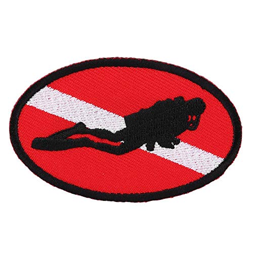 Tauchabzeichen, Tauchen Ellipse Flaggen Patch Oval Abzeichen Polyester Tauchen Memento Jeans/Rucksack Patch Tauchabzeichen, Tauchen Ellipse Flaggen Patch Oval Abzeichen Polyester Tauchen Memento Jeans/Rucksack Patch von Keenso
