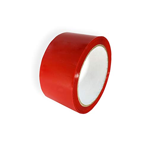 Klebeband, 48 mm x 66 m, Allzweck aus Polypropylen Paketband (Rot, 6) von Keephot