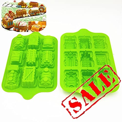 KeepingcooX 3D Cartoon Zug Form für Kinder Geburtstagsfeier | Antihaft-Silikon-Muffin-Backblech in Lebensmittelqualität | Extra dick, 39 x 24 x 5 cm, 9 Hohlräume KeepingcooX 3D Cartoon Zug Form für Kinder Geburtstagsfeier | Antihaft-Silikon-Muffin-Backblech in Lebensmittelqualität | Extra dick, 39 x 24 x 5 cm, 9 Hohlräume von KeepingcooX