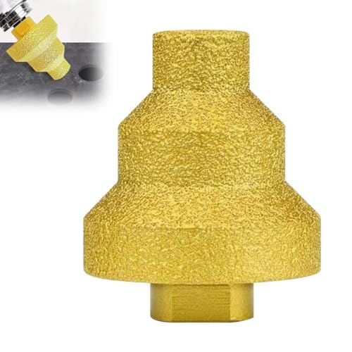 Effective Diamond Core Drill Bit, Diamond Hole Saw Stepped Pagoda Drill Bit 20-35-50mm Hole Expander, Effektiver Diamantkernbohrer, Fase Multi-Layer Conical Hole Opener für Metall, Beton (M10) von Keeplus