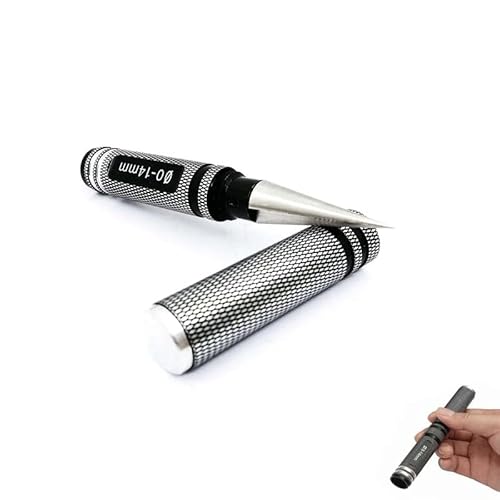 Multipurpose Manual Hole Punch, Konische Reibahle, Kegel Handreibahle zum Reiben mit einem Durchmesser von 0 mm - 14 mm, Aluminiumlegierung Expanding Hole Punch Opener Reamer Tools für RC Auto LKW von Keeplus