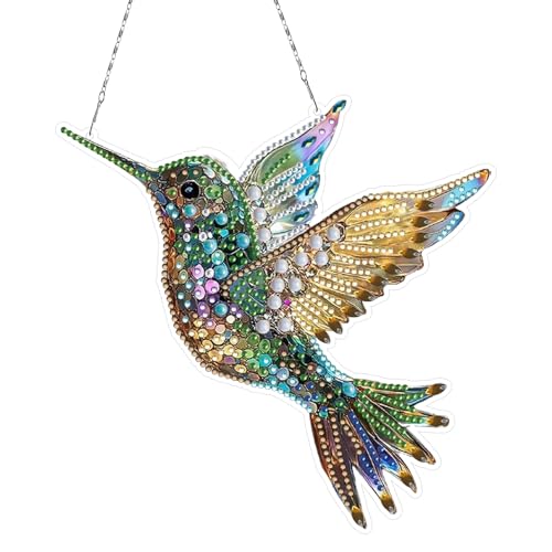 Diamond Painting Tier Fensterbilder,5D Doppelseitiges Diamant Painting Anhänger mit Kette,DIY Diamant Painting Girlande,Anhänger Bastelset Diamanten Painting für Eingang und Fenster Wand Decor (03) von Keho Keho Kehongdun