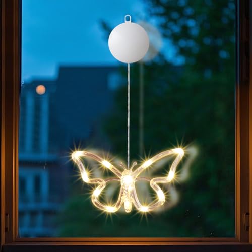 Frühling Deko Led Fenster Licht,LED Schmetterling Lichterkette zum Aufhängen Lichterkette mit Saugnäpfe,Lichterkette Batteriebetrieben Frühling Deko für Fenster Draußen & Innen,Festival Party Frühling Deko Led Fenster Licht,LED Schmetterling Lichterkette zum Aufhängen Lichterkette mit Saugnäpfe,Lichterkette Batteriebetrieben Frühling Deko für Fenster Draußen & Innen,Festival Party von Keho Keho Kehongdun