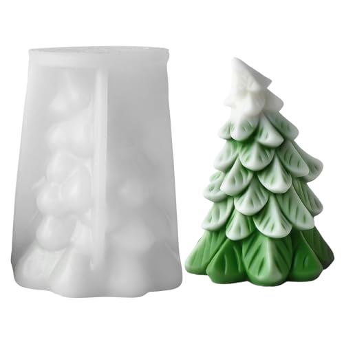 Kerzen Silikonformen Weihnachten,3D Weihnachtsbaum Kerzenform,Silikonformen Gießformen Weihnachten 3D für DIY Duftkerze,Kerzenformen zum Gießen Weihnachtsbaum,Weihnachten Handwerk Ornamente (02) von Keho Keho Kehongdun