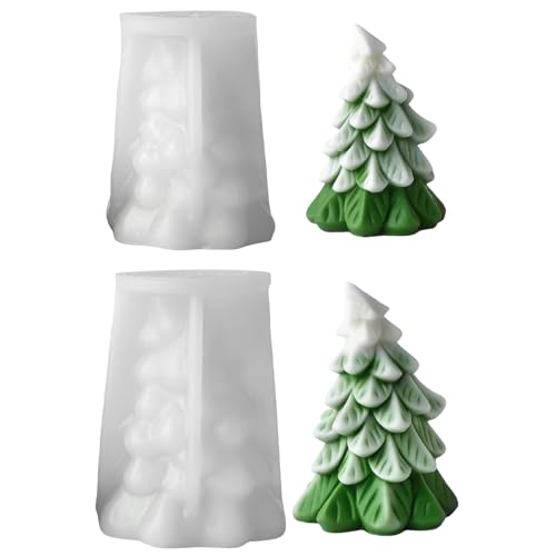 Kerzen Silikonformen Weihnachten,3D Weihnachtsbaum Kerzenform,Silikonformen Gießformen Weihnachten 3D für DIY Duftkerze,Kerzenformen zum Gießen Weihnachtsbaum,Weihnachten Handwerk Ornamente (03) von Keho Keho Kehongdun