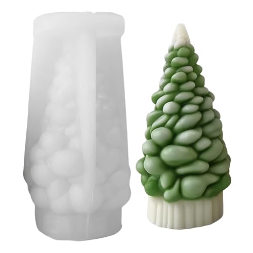 Kerzen Silikonformen Weihnachten,3D Weihnachtsbaum Kerzenform,Silikonformen Gießformen Weihnachten 3D für DIY Duftkerze,Kerzenformen zum Gießen Weihnachtsbaum,Weihnachten Handwerk Ornamente (04) von Keho Keho Kehongdun