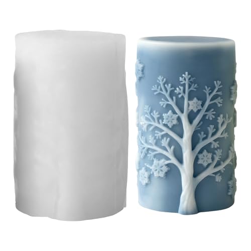 Kerzenform Silikon Weihnachten,3D Schneeflocke Kerzenformen zum Gießen Silikon Schneeflocke Kerzenform Silikonform Kerzengießform Kerzen Candle Mold Kerzen Formen für Handwerk Ornamente (01) von Keho Keho Kehongdun