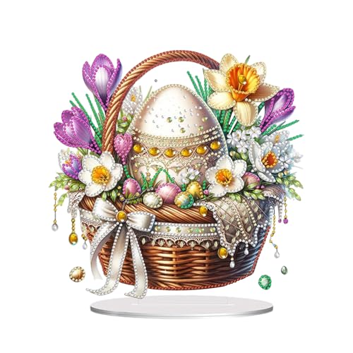 Ostern Doppelseitiger 5D Diamond Painting,Diamant Painting Osterhase,Diamond Painting für Erwachsene,Home Stand Up Edelstein Malerei Craft für Kinder Kunst Handwerk Geschenk Malerei für Ostern (14) von Keho Keho Kehongdun