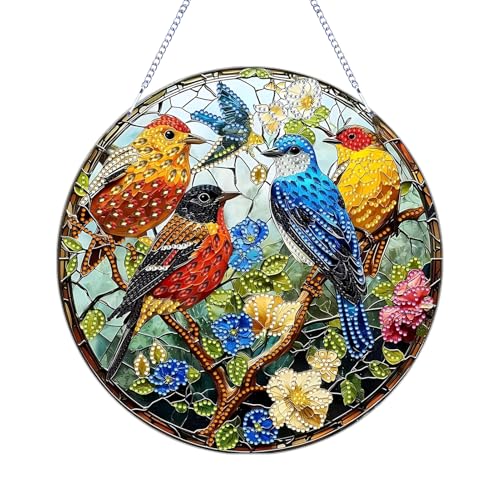 Ostern Doppelseitiger 5D Diamond Painting Anhänger Kit,Osterei Hase Kristall Painting Girlande mit Kette,Frühling Diamant Fenster Hängende Kranz Ornament,Ostern Bastelset DIY Geschenk für Wand (13) von Keho Keho Kehongdun