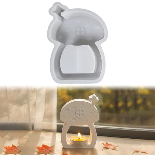 Silikonformen Gießformen Herbst,3D Silikonform Pilz Gießform Kerzenhalter Gießformen Weihnachten,DIY Pilz Giessformen Silikon Gipsformen Zum Gießen Kerzen Gießen für DIY Gips Kerzen (01) von Keho Keho Kehongdun