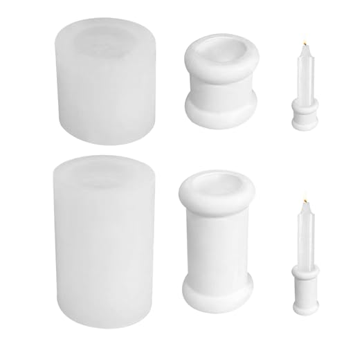 Silikonformen Gießformen Kerzenhalter,Silikonform Kerzenhalter Raysin Gießformen Silikon Gießform Kerzenhalter,DIY Kerzenständer Gießform Kerzenformen für Stabkerzen und Teelichter (C+D) von Keho Keho Kehongdun