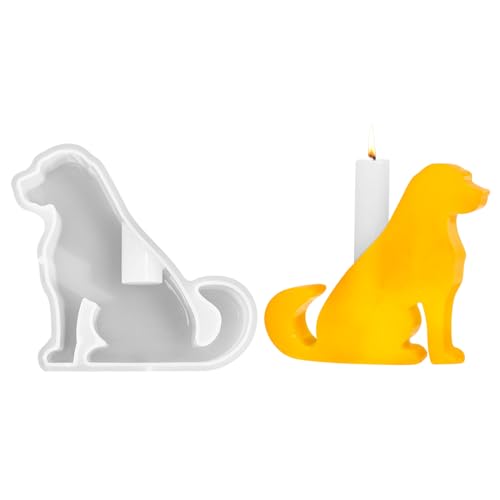 Silikonformen Gießformen Tier,Silikonform Kerzenhalter Silikonform Tier Raysin Gießformen zum Gießen Silikon Gießform Kerzenhalter,für DIY Kerzenhalter,Handwerk Gips zum Gießen Beton (Hund) von Keho Keho Kehongdun