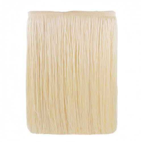 10 Meter Länge 12 Zoll Breite Fransen Trim Quaste Schnittfranse Fransen für Lateinisches Tanzkleid, Bühnenkleidung, Apparel und Lampenschirm Dekoration (Beige) von Kehuadiy