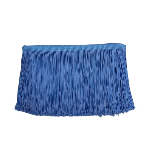 10 Meter Länge 6 Zoll Breite Fransen Trim Quaste Schnittfranse Fransen für Lateinisches Tanzkleid, Bühnenkleidung, Apparel und Lampenschirm Dekoration (Himmelblau) von Kehuadiy