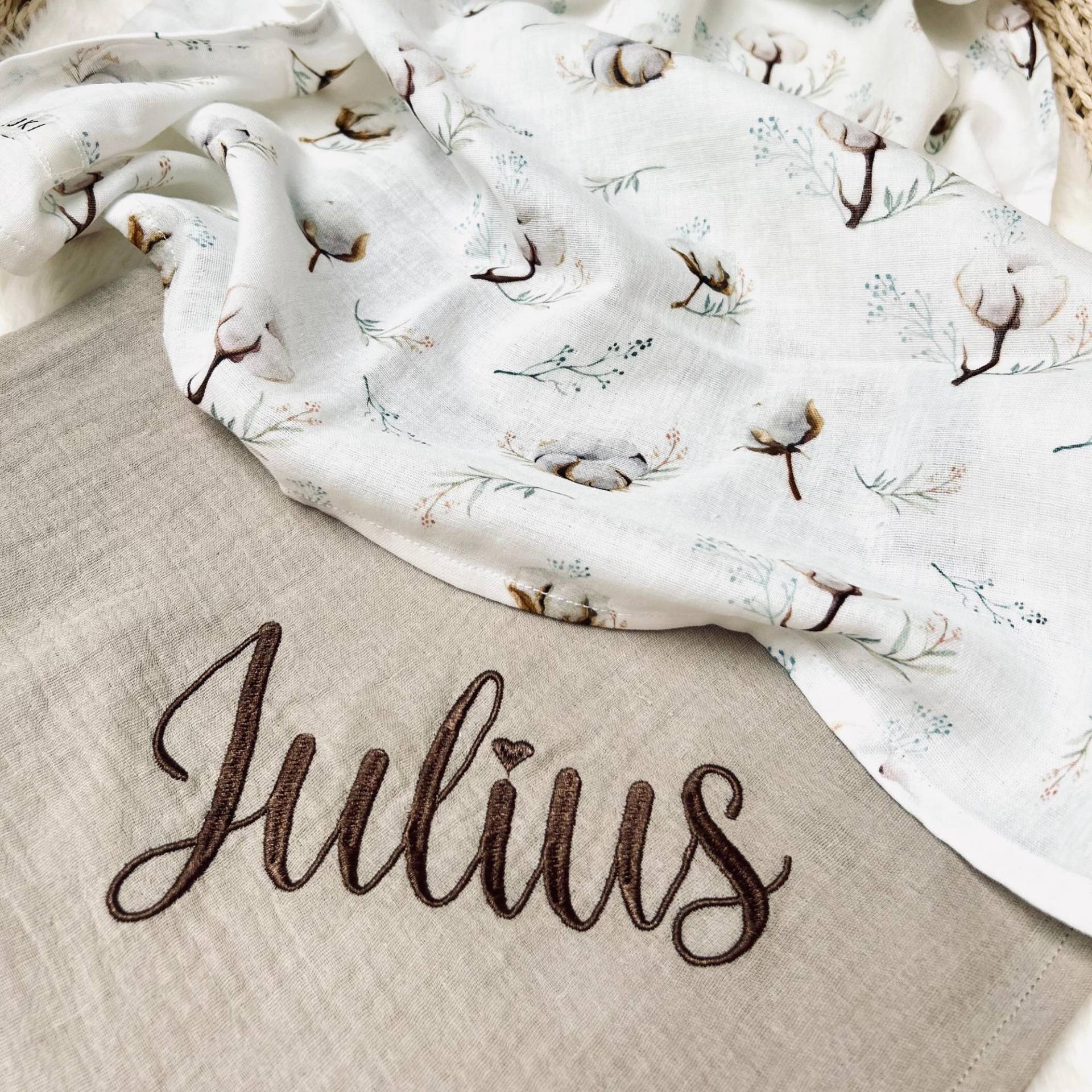 2Er Set Musselintuch Baby - Geschenkset Zur Geburt Spucktuch Personalisiert Mulltuch Blüte Knospe Zweig 2Er Set Musselintuch Baby - Geschenkset Zur Geburt Spucktuch Personalisiert Mulltuch Blüte Knospe Zweig von Kejki