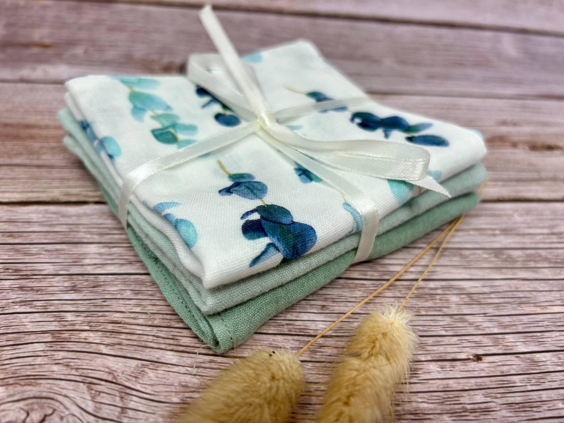 Waschlappen Set- Musselin - Baby Mulltuch Geschenk Zur Geburt Eukalyptus Waschlappen Set- Musselin - Baby Mulltuch Geschenk Zur Geburt Eukalyptus von Kejki