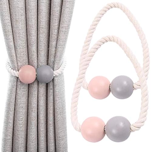 Keleily Magnetische Vorhang Raffhalter 2 Stück Vorhang Raffhalter Kinderzimmer Holz Fenster Drapieren Holdbacks Vorhang Clips für zu Hause, Wohnheim, Büro, Hotel Fenster Dekorative, Pink+Grau Keleily Magnetische Vorhang Raffhalter 2 Stück Vorhang Raffhalter Kinderzimmer Holz Fenster Drapieren Holdbacks Vorhang Clips für zu Hause, Wohnheim, Büro, Hotel Fenster Dekorative, Pink+Grau von Keleily