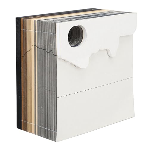 Kelepu Papierschnitzkunst-Kalender, 3D-Schloss-Notizblock, geschnitzter Kunst-Tischkalender, Ausgabe 2024, einzigartiges Papierschnitz-Notizpapier für kreative Notizen Erinnerungen von Kelepu