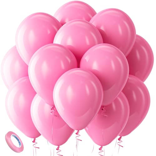 Kelfara Luftballons Rosa Hellrosa Ballons - 100 Stück 12 Zoll Pastell Rosa Ballons Helium Latex Partyballon Deko für Hochzeit Mädchen Baby Shower Verlobungspartys Geburtstagsdeko Party Dekoration von Kelfara