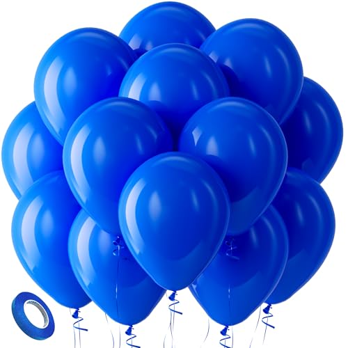 Königsblau Luftballons Ballons Blau Geburtstag - Kelfara 100 Stück 12 Zoll Königsblaue Deko Ballons Helium Latex Partyballon für Kinder Geburtstagsdeko Junge Babyparty Oktoberfest Party Dekorationen von Kelfara