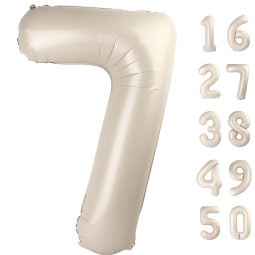101,6 cm Milchweißer Ballon Nummer 7 Erster Geburtstag Jumbo Mylar Folie Helium Ballon für 17 27 37 Geburtstag Digital für 70 Party Hochzeit Jahrestag Party Dekorationen 101,6 cm Milchweißer Ballon Nummer 7 Erster Geburtstag Jumbo Mylar Folie Helium Ballon für 17 27 37 Geburtstag Digital für 70 Party Hochzeit Jahrestag Party Dekorationen von Kelfuoya
