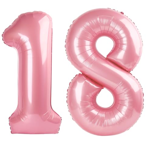 101,6 cm Perlglanz-Rosa Ballon Zahl 18 Zahl 18 Ballon 101,6 cm 18. Geburtstag Party Dekorationen für Jungen oder Mädchen Riesiges Mylar Jubiläum Party Supplies 101,6 cm Perlglanz-Rosa Ballon Zahl 18 Zahl 18 Ballon 101,6 cm 18. Geburtstag Party Dekorationen für Jungen oder Mädchen Riesiges Mylar Jubiläum Party Supplies von Kelfuoya