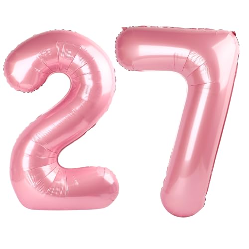 101,6 cm Perlglanz-Rosa Ballon Zahl 27 Zahl 27 Ballon Zahl 27 Ballon 101,6 cm 27. Geburtstag Party Dekorationen für Jungen oder Mädchen Riesiges Mylar Jubiläum Party Supplies 101,6 cm Perlglanz-Rosa Ballon Zahl 27 Zahl 27 Ballon Zahl 27 Ballon 101,6 cm 27. Geburtstag Party Dekorationen für Jungen oder Mädchen Riesiges Mylar Jubiläum Party Supplies von Kelfuoya