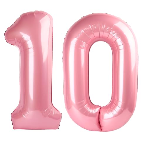 101,6 cm Perlglanz-Rosa Zahl 10 Ballon Zahl 10 Ballon 101,6 cm 10. Geburtstag Party Dekorationen für Jungen oder Mädchen Riesiges Mylar Jubiläum Party Supplies 101,6 cm Perlglanz-Rosa Zahl 10 Ballon Zahl 10 Ballon 101,6 cm 10. Geburtstag Party Dekorationen für Jungen oder Mädchen Riesiges Mylar Jubiläum Party Supplies von Kelfuoya
