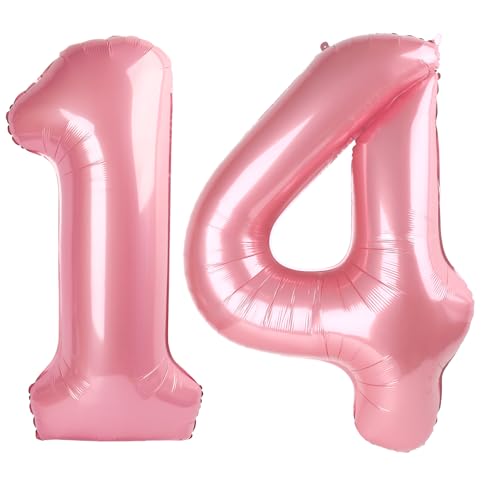 101,6 cm Perlglanz-Rosa Zahl 14 Ballon Zahl 14 Ballon 101,6 cm 14. Geburtstag Party Dekorationen für Jungen oder Mädchen Riesiges Mylar Jubiläum Party Supplies 101,6 cm Perlglanz-Rosa Zahl 14 Ballon Zahl 14 Ballon 101,6 cm 14. Geburtstag Party Dekorationen für Jungen oder Mädchen Riesiges Mylar Jubiläum Party Supplies von Kelfuoya