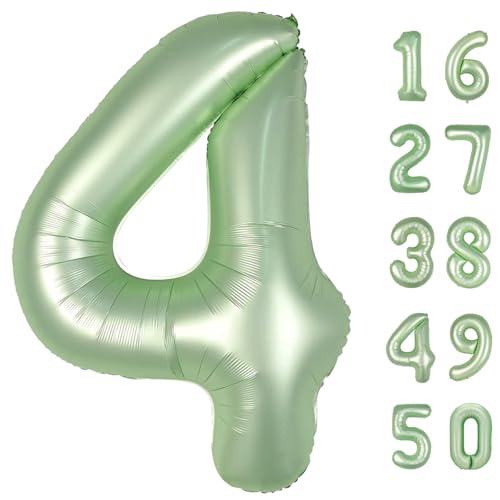 101,6 cm große olivgrüne 4 Ballon-Zahlenballons aus Folie, riesige Heliumballons zum 14. 24. Geburtstag, Party-Dekorationen für Männer und Frauen, riesige Mylar-Jubiläums-Partyzubehör 101,6 cm große olivgrüne 4 Ballon-Zahlenballons aus Folie, riesige Heliumballons zum 14. 24. Geburtstag, Party-Dekorationen für Männer und Frauen, riesige Mylar-Jubiläums-Partyzubehör von Kelfuoya
