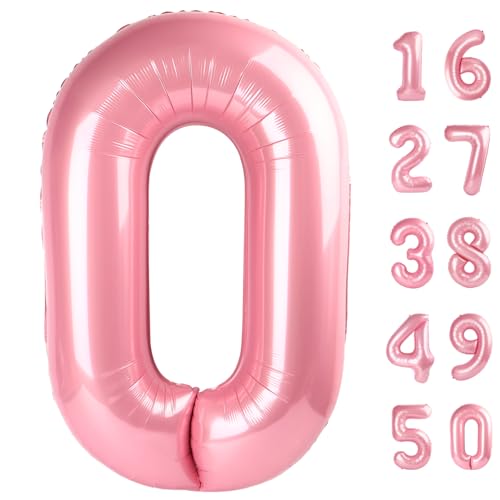 101,6 cm großer, perlmuttrosa Ballon mit Zahl 0, Jumbo-Mylar-Folie, Heliumballon für 10, 20, 30, 40, 50, 60, 2025, Geburtstag, Party, Dekoration für Geburtstagsparty, Hochzeitstag, Party-Dekoration 101,6 cm großer, perlmuttrosa Ballon mit Zahl 0, Jumbo-Mylar-Folie, Heliumballon für 10, 20, 30, 40, 50, 60, 2025, Geburtstag, Party, Dekoration für Geburtstagsparty, Hochzeitstag, Party-Dekoration von Kelfuoya
