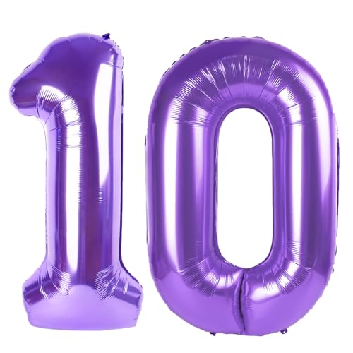 101,6 cm großer digitaler Ballon mit Zahl 10, Jumbo-Mylar-Folie, Heliumballon für 10 Luftballons für Geburtstagsparty, Hochzeitstag, Party-Dekorationen 101,6 cm großer digitaler Ballon mit Zahl 10, Jumbo-Mylar-Folie, Heliumballon für 10 Luftballons für Geburtstagsparty, Hochzeitstag, Party-Dekorationen von Kelfuoya