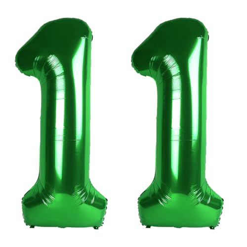 101,6 cm großer digitaler Ballon mit Zahl 11, Jumbo-Mylar-Folie, Heliumballon für 11 Luftballons für Geburtstagsparty, Hochzeitstag, Party-Dekorationen von Kelfuoya