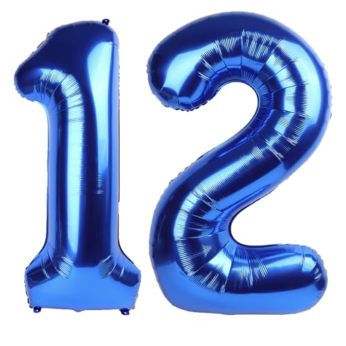 101,6 cm großer digitaler Ballon mit Zahl 12, Jumbo-Mylar-Folie, Heliumballon für 12 Luftballons für Geburtstagsparty, Hochzeitstag, Party-Dekorationen 101,6 cm großer digitaler Ballon mit Zahl 12, Jumbo-Mylar-Folie, Heliumballon für 12 Luftballons für Geburtstagsparty, Hochzeitstag, Party-Dekorationen von Kelfuoya