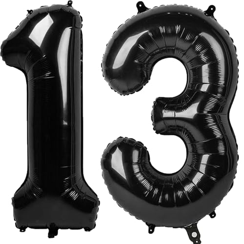 101,6 cm großer digitaler Ballon mit Zahl 13, Jumbo-Mylar-Folie, Heliumballon für 13 Luftballons für Geburtstagsparty, Hochzeitstag, Party-Dekorationen von Kelfuoya