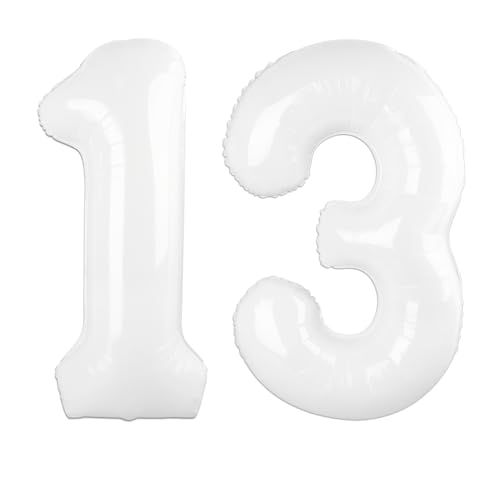 101,6 cm großer digitaler Ballon mit Zahl 13, Jumbo-Mylar-Folie, Heliumballon für 13 Luftballons für Geburtstagsparty, Hochzeitstag, Party-Dekorationen 101,6 cm großer digitaler Ballon mit Zahl 13, Jumbo-Mylar-Folie, Heliumballon für 13 Luftballons für Geburtstagsparty, Hochzeitstag, Party-Dekorationen von Kelfuoya