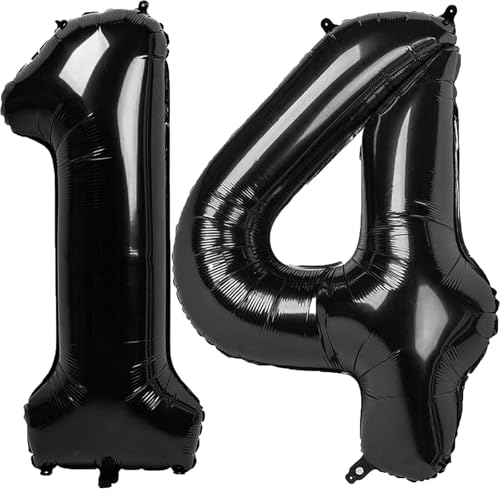 101,6 cm großer digitaler Ballon mit Zahl 14, Jumbo-Mylar-Folie, Heliumballon für 14 Luftballons für Geburtstagsparty, Hochzeitstag, Party-Dekorationen von Kelfuoya