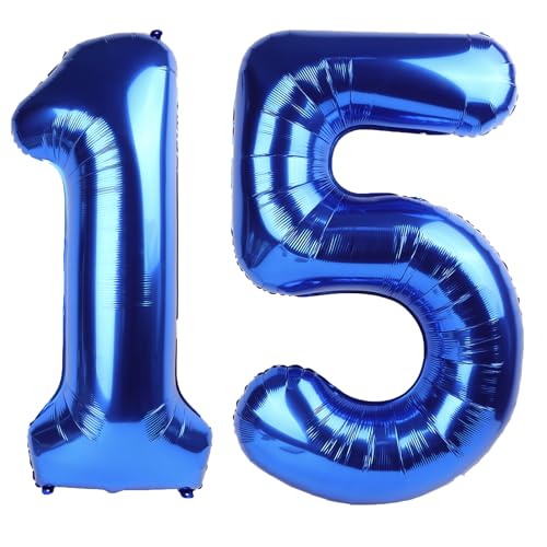 101,6 cm großer digitaler Ballon mit Zahl 15, Jumbo-Mylar-Folie, Heliumballon für 15 Luftballons für Geburtstagsparty, Hochzeitstag, Party-Dekorationen 101,6 cm großer digitaler Ballon mit Zahl 15, Jumbo-Mylar-Folie, Heliumballon für 15 Luftballons für Geburtstagsparty, Hochzeitstag, Party-Dekorationen von Kelfuoya