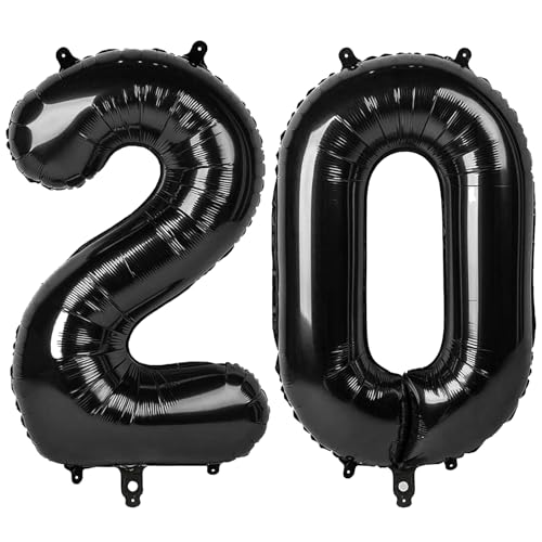101,6 cm großer digitaler Ballon mit Zahl 20, Jumbo-Mylar-Folie, Heliumballon für 20 Luftballons für Geburtstagsparty, Hochzeitstag, Party-Dekorationen von Kelfuoya