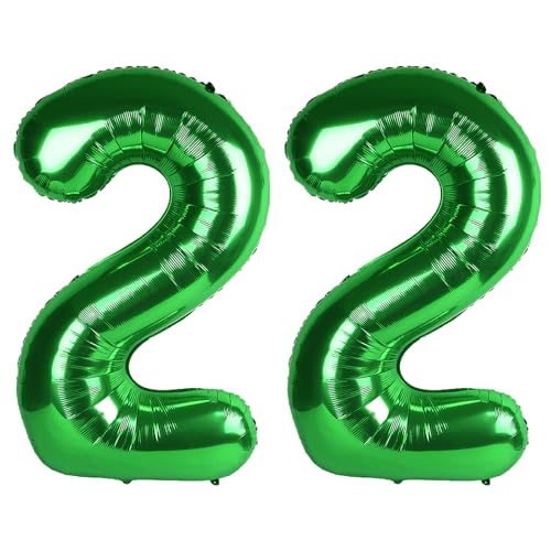 101,6 cm großer digitaler Ballon mit Zahl 22, Jumbo-Mylar-Folie, Heliumballon für 22 Luftballons für Geburtstagsparty, Hochzeitstag, Party-Dekorationen von Kelfuoya